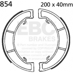 EBC brakes EBC-Brakes Plain Motorcycle Replacement Brake Shoes to fit Front Left | ebc_854 | euronetbike-net