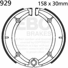 EBC brakes EBC-Brakes Plain Motorcycle Replacement Brake Shoes to fit Rear Left | ebc_929 | euronetbike-net