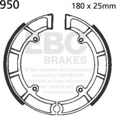 EBC brakes EBC-Brakes Plain Motorcycle Replacement Brake Shoes to fit Front Left | ebc_950 | euronetbike-net