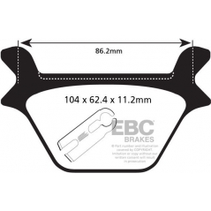 EBC brakes EBC-Brakes British Made Semi-Sintered V-Pads to fit Rear Left | ebc_FA200V | euronetbike-net