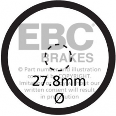 EBC brakes EBC-Brakes PARKING BRAKE PAD -T-MAX 530 to fit Front Left | ebc_SFA621V | euronetbike-net