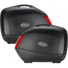 GIVI Parts Givi V35NT MonoKey Side Cases, 2 x 35 Liters Bags, Color Black, Red Reflectors | V35N | givi_V35N | euronetbike-net