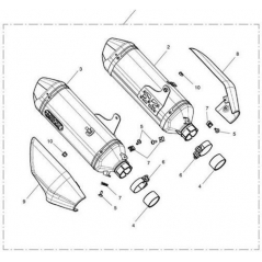 Triumph OEM Parts Triumph Heat Shield Carbon RHS | T2203442 | tri_T2203442 | euronetbike-net