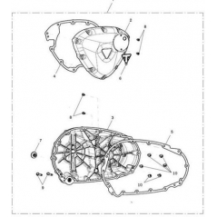 Triumph OEM Parts Triumph Clutch Cover Assy Chrome | T1267987 | tri_T1267987 | euronetbike-net