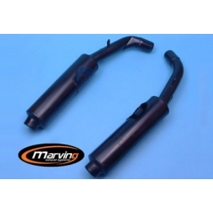 Marving Exhaust MARVING CYLINDRICAL Ø 100 COUPLE - BLACK | H/2089/NC | mvg_H-2089-NC | euronetbike-net