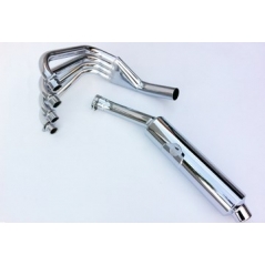 Marving Exhaust MARVING 4/1 CYLINDRICAL GROUP - CHROMIUM | H/9001/BC | mvg_H-9001-BC | euronetbike-net