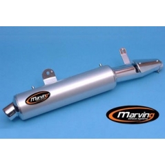 Marving Exhaust MARVING AMACAL Ø 114 SINGLE - CHROMIUM + ALUMINIUM | H/AAA/42/BC | mvg_H-AAA-42-BC | euronetbike-net