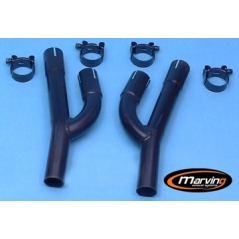 Marving Exhaust MARVING CONNECTION PIPES - BLACK | K/2052/NC | mvg_K-2052-NC | euronetbike-net
