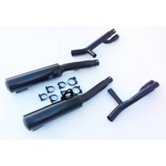Marving Exhaust MARVING CYLINDRICAL Ø 100 COUPLE - BLACK | K/2082/NC | mvg_K-2082-NC | euronetbike-net