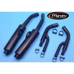 Marving Exhaust MARVING CYLINDRICAL Ø 100 COUPLE - BLACK | S/2092/NC | mvg_S-2092-NC | euronetbike-net