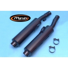 Marving Exhaust MARVING CYLINDRICAL Ø 100 COUPLE - BLACK | S/2093/NC | mvg_S-2093-NC | euronetbike-net