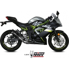 Mivv silencers Mivv SPORT M3 SLIP-ON Muffler BLACK STAINLESS STEEL for KAWASAKI NINJA 125 2019 NOT approved | K.048.SM3B | mivv_K048SM3B | euronetbike-net