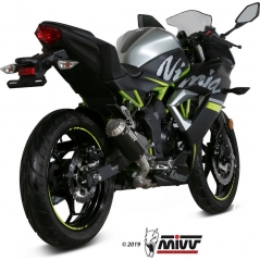 Mivv silencers Mivv SPORT M3 SLIP-ON Muffler BLACK STAINLESS STEEL for KAWASAKI NINJA 125 2019 NOT approved | K.048.SM3B | mivv_K048SM3B | euronetbike-net
