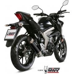 Mivv silencers Mivv SPORT GPpro Imp. compl./Full sys. 1x1 BLACK STAINLESS STEEL for SUZUKI GSX-R 125 2017 ECE approved if optionally catalysed (Euro4) Catalyzer is included | S.055.LXBP | mivv_S055LXBP | euronetbike-net