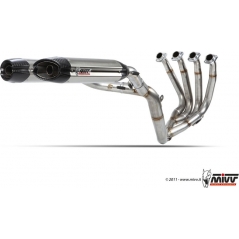 Mivv silencers Mivv POWER STEEL SUONO Imp. compl./Full sys. 4x2x2 INOX coppe carbonio/ST. STEEL carbon caps for YAMAHA YZF 1000 R1 2009 - 2014 NOT approved | X.YA.0004.S7 | mivv_XYA0004S7 | euronetbike-net