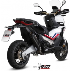 Mivv silencers Mivv SPORT SUONO SLIP-ON Muffler BLACK STAINLESS STEEL for HONDA X-ADV 750 2017 ECE approved (Euro4) | H.066.L9 | mivv_H066L9 | euronetbike-net