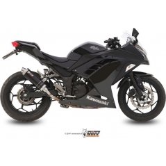 Mivv silencers Mivv SPORT GP SLIP-ON Muffler BLACK STAINLESS STEEL for KAWASAKI NINJA 300 2013 - 2016 ECE approved | K.038.LXB | mivv_K038LXB | euronetbike-net