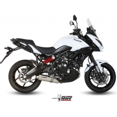 Mivv silencers Mivv SPORT OVAL Imp. compl./Full sys. 2x1 STAINLESS STEEL for KAWASAKI Versys 650 2015 EC approved (Euro3/Euro4) Catalyzer is included | K.041.LX1 | mivv_K041LX1 | euronetbike-net