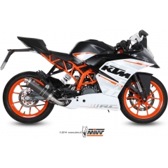 Mivv silencers Mivv SPORT GP Imp. compl./Full sys. 1x1 CARBON for KTM RC 390 2014 - 2016 EC approved Catalyzer is included | KT.015.L2S | mivv_KT015L2S | euronetbike-net