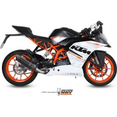 Mivv silencers Mivv SPORT SUONO Imp. compl./Full sys. 1x1 BLACK STAINLESS STEEL for KTM RC 390 2014 - 2016 EC approved Catalyzer is included | KT.015.L9 | mivv_KT015L9 | euronetbike-net