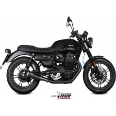 Mivv silencers Mivv SPORT GHIBLI 2 SLIP-ON Muffler BLACK STAINLESS STEEL for MOTO GUZZI V7 III 2017 ECE approved (Euro4) Catalyzer is included | M.012.LGB | mivv_M012LGB | euronetbike-net