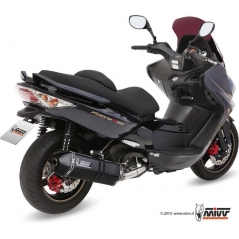 Mivv silencers Mivv SPORT SPEED EDGE Imp. compl./Full sys. 1x1 BLACK STAINLESS STEEL for KYMCO XCITING 500 2013 - 2014 EC approved | O.003.LRB | mivv_O003LRB | euronetbike-net
