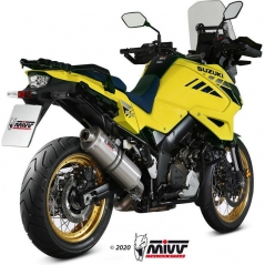 Mivv silencers Mivv SPORT OVAL SLIP-ON Muffler STAINLESS STEEL for SUZUKI DL V-STROM 1000 2014 ECE approved (Euro3/Euro4) | S.042.LX2 | mivv_S042LX2 | euronetbike-net