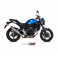 Mivv silencers Mivv SPORT OVAL SLIP-ON Muffler TITANIUM WITH CARBON CAP for SUZUKI SV 650 2016 ECE approved (Euro4) | S.045.L4C | mivv_S045L4C | euronetbike-net