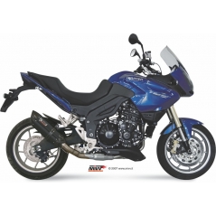 Mivv silencers Mivv SPORT SUONO SLIP-ON Muffler BLACK STAINLESS STEEL for TRIUMPH TIGER 1050 2007 - 2013 EC approved Catalyzer is included | T.010.L9 | mivv_T010L9 | euronetbike-net