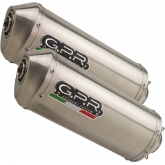 GPR Exhaust GPR Original For Aprilia Sl - Falco 1000 2000/04 Pair Homologated Slip-On Exhaust Satinox | A.14.SAT | gpr_A-14-SAT | euronetbike-net