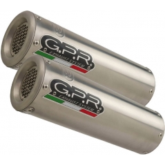 GPR Exhaust GPR Original For Aprilia Tuono 1000 Fact 2006/10 Pair Homologated Slip-On Exhaust M3 Titanium Natural | A.27.M3.TN | gpr_A-27-M3-TN | euronetbike-net