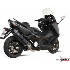 Mivv silencers Mivv SPORT SPEED EDGE Imp. compl./Full sys. 2x1 BLACK STAINLESS STEEL for YAMAHA T-MAX 530 2012 - 2016 EC approved | Y.037.LRB | mivv_Y037LRB | euronetbike-net