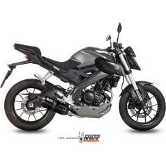 Mivv silencers Mivv SPORT SUONO Imp. compl./Full sys. 1x1 BLACK STAINLESS STEEL for YAMAHA MT-125 2015 ECE approved (Euro3/Euro4) Catalyzer is included | Y.047.L9 | mivv_Y047L9 | euronetbike-net