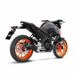 Leovince LEOVINCE SBK LV ONE EVO BLACK 1/1 YAMAHA MT-125/XSR 125/YZF-R125 INOX with catalyst ECE/EU-APPROVED STAINLESS STEEL FULL SYSTEM | 14365EBK | leo_14365EBK | euronetbike-net