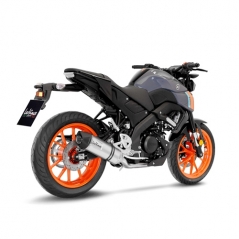 Leovince LEOVINCE SBK LV ONE EVO 1/1 YAMAHA MT-125/XSR 125/YZF-R125 INOX with catalyst ECE/EU-APPROVED STAINLESS STEEL FULL SYSTEM | 14365EK | leo_14365EK | euronetbike-net