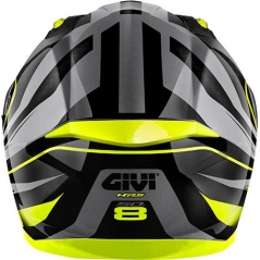 GIVI Parts Givi 50.8 RACER, Matt Black / Titanium / Yellow, Size XL | H508FRCBY61 | givi_H508FRCBY61 | euronetbike-net