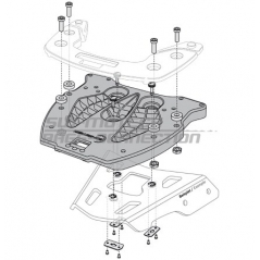 SW-Motech SW Motech Adapter plate for ALU-RACK For Krauser. Black. | GPT.00.152.420 | sw_GPT_00_152_420 | euronetbike-net