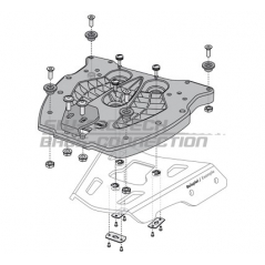 SW-Motech SW Motech Adapter plate for ALU-RACK For TRAX top case. Black. | GPT.00.152.400 | sw_GPT_00_152_400 | euronetbike-net