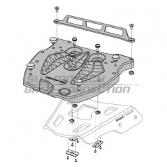 SW-Motech SW Motech Adapter plate for ALU-RACK For Givi/Kappa Monolock. Black. | GPT.00.152.406 | sw_GPT_00_152_406 | euronetbike-net
