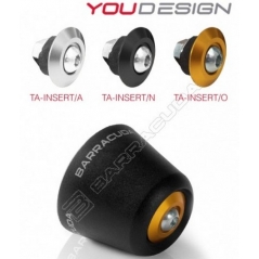 BARRACUDA BARRACUDA MOTO CRASH PAD INSERTS IN ALUMINUM SILVER | TA-INSERT/A | bar_TA-INSERT-A | euronetbike-net
