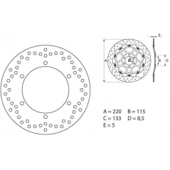 Brembo BREMBO Oro Brake Disc Round Fix | 68B40755 | brem_68B40755 | euronetbike-net