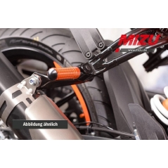 MIZU Mizu Race passenger's footpeg, including ABE, Black/Orange | 409SO1120005 | mizu_409SO1120005 | euronetbike-net