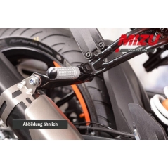 MIZU Mizu Race passenger's footpeg, including ABE, Black/Silver | 409ST1120011 | mizu_409ST1120011 | euronetbike-net