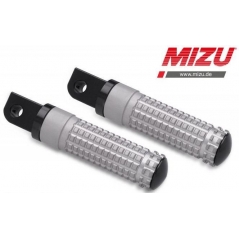 MIZU Mizu Race passenger's footpeg, including ABE, Black/Silver | 409ST1120016 | mizu_409ST1120016 | euronetbike-net