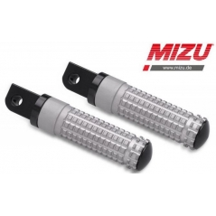 MIZU Mizu Race passenger's footpeg, including ABE, Black/Silver | 409ST1120024 | mizu_409ST1120024 | euronetbike-net