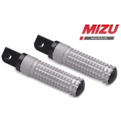 MIZU Mizu Race passenger's footpeg, including ABE, Black/Silver | 409ST1120039 | mizu_409ST1120039 | euronetbike-net
