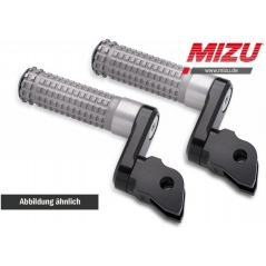 MIZU Mizu Flex Race driver's footpeg, including ABE, Black/Silver | 409ST3310015 | mizu_409ST3310015 | euronetbike-net