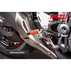 MIZU Mizu Flex Race driver's footpeg, including ABE, Silver/Orange | 409TO3310003 | mizu_409TO3310003 | euronetbike-net