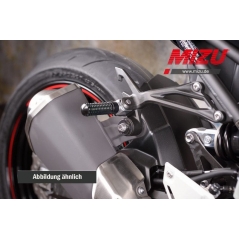 MIZU Mizu Race passenger's footpeg, including ABE, Silver/Black | 409TS1120010 | mizu_409TS1120010 | euronetbike-net