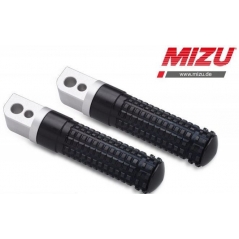 MIZU Mizu Race passenger's footpeg, including ABE, Silver/Black | 409TS1120020 | mizu_409TS1120020 | euronetbike-net